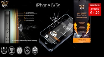 PIEGĀDE VISĀ LATVIJĀ! Triecienizturīgs aizsargs Tavam iphone 5/5S Buff Armor tikai par 7.95 Eur!
