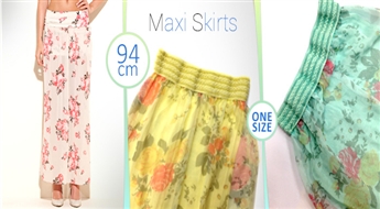 PIEGĀDE VISĀ LATVIJĀ! Stilīgi vasaras sezonas jaunumi – maxi puķaini svārki ar 48% atlaidi! Sekojiet modei!