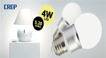 Kvalitatīva LED spuldzīte E27, 4W! Spīd kā parastā 40W spuldze! Ar bezmaksas piegādi Rīgā.