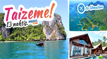 Taizeme: Bangkoka – Khao Sok - Krabi – Bangkoka. 13 naktis. Agrā rezervēšana!