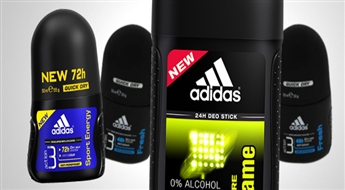 ДОСТАВКА ПО ВСЕЙ ЛАТВИИ! Мужской роликовый дезодорант-антиперспирант Adidas на Ваш выбор со скидкой 50%! Свежесть на весь день!