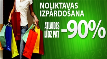 PIEGĀDE VISĀ LATVIJĀ! LIELĀ NOLIKTAVAS IZPĀRDOŠANA! Dažādas preces ar atlaidi līdz 90%!