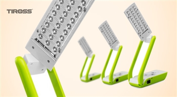 PIEGĀDE VISĀ LATVIJĀ! LED galda lampa - transformērs TIROSS TS-52 ar 50% atlaidi! Funkcionāla un kompakta!