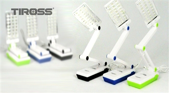 PIEGĀDE VISĀ LATVIJĀ! LED galda lampa - transformērs TIROSS TS-53 ar 50% atlaidi! Funkcionāla un kompakta!
