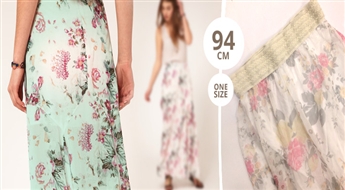 PIEGĀDE VISĀ LATVIJĀ! Stilīgi vasaras sezonas jaunumi – maxi puķaini svārki ar 48% atlaidi! Sekojiet modei!