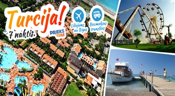 Tavs neaizmirstamais atvaļinājums Turcijas piekrastē!  CLUB HOTEL TURAN PRINCE WORLD 5*, ALL INCLUSIVE! Izbaudi ilgi gaidīto vasaru!
