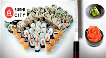 Uzaicini draugus uz Sushi-PARTY! Tanrei suši Set (60 gb.) + coca cola (1,25 l) dāvanā tikai par 13.99 Eur! Suši jau ir ceļā!