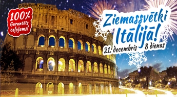 Brīvlaiks Romā Ziemassvētku laikā! Roma-Venēcija-Ļubļana-Vīne tikai par € 289.00 Ls! 8 pasakainas dienas gaidot svētkus! Visas naktis viesnīcā!
