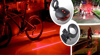 ДОСТАВКА ПО ВСЕЙ ЛАТВИИ! Велосипедный LED-фонарик с функцией лазерной проекции всего за 8.99 Eur!