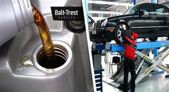 Automobiļa motora eļļas maiņa autoservisā „Balt-Trest” ar 69% atlaidi + automobiļa ritošās daļas bezmaksas diagnostika! Parūpējies par savu automobili!
