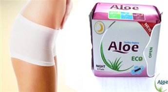 Экологические женские ночные гигиенические прокладки "Aloe” на Ваш выбор всего за 0.99 Ls!