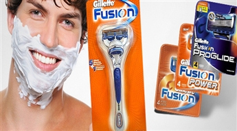 ДОСТАВКА ПО ВСЕЙ ЛАТВИИ! Gillete Fusion System: бритва или Комплект "Gillette Fusion Power" (4 картриджа) со скидкой!