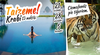 Krabi - 13 naktis! Burvīgā Andamanu jūra +  Ciemošanās pie tīģeriem. Agrā rezervācija.