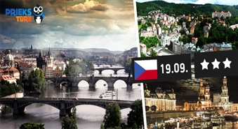 SUPER CENA! Zlata Praga ar 60% atlaidi! 5 neaizmirstamas dienas Čehijā! Prāga, Karlovi Vari un Drēzdene! Visas naktis viesnīcā ***! Sagaidi zeltaino rudeni ar neaizmirstamu ceļojumu!