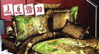 ДОСТАВКА ПО ВСЕЙ ЛАТВИИ! 3D комплект постельного белья со скидкой! Элегантный и современный дизайн, материал высокого качества, приятная текстура!
