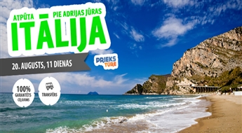 Atpūta Itālijā pie Adrijas jūras. Vīne – Venēcija – Ravenna – San Marino – Roma – Florence!
