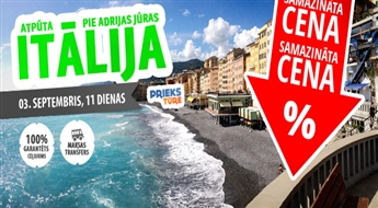 Atpūta Itālijā pie Adrijas jūras. Vīne – Venēcija – Ravenna – San Marino – Roma – Florence!