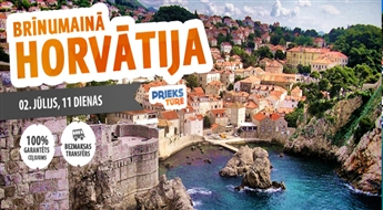 Burvīgā Horvātija! 11 neaizmirstamas dienas Adrijas jūras krastā! Ar iespēju ieraudzīt Melnkalni, Bosniju un Hercegovinu! Bez nakts pārbraucieniem!