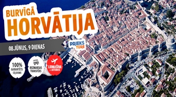 Autobuss + lidmašīna! Horvātija - Melnkalne - Bosnija un Hercegovina! 9 dienas