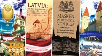 Путешествуйте по Латвии, Риге или Таллинну! DVD диск с увлекательным фильмом про Латвию, Таллинн или Ригу в Югендстиле!