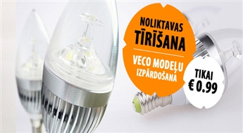 3W LED spuldzītes lustrai E14 ar 50% atlaidi! Ieekonomē līdz 85% elektronenerģijas!