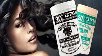 PIEGĀDE VISĀ LATVIJĀ! Dabīgi kondicionieri matiem intensīvai iedarbībai Natural Classic uz hennas vai alvejas bāzes (480 gr)