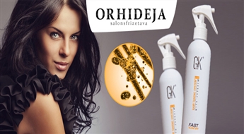 Salons "Orhideja" piedāvā: Matu kopšanas procedūra ar GKhair Fast Blow Dry keratīnu + griezums ar atlaidi!