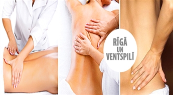 Отличное предложение! Лечебный массаж спины, шейной зоны в салоне „Activ&Spa” в Риге или Вентспилсе!