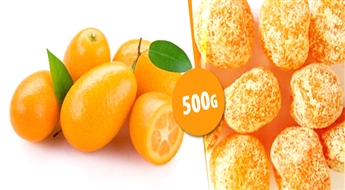 BEZMAKSAS PIEGĀDE VISĀ LATVIJĀ! Žāvēts kumkvats (500 g) - veselīgs citrusauglis ar neatkārtojamu garšu ar atlaidi!