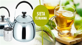 PIEGĀDE VISĀ LATVIJĀ! KingHoff sieta tējkanna īstiem tjas baudītājiem ar atlaidi!