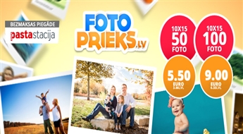 100 vai 50 fotogrāfiju izdruka 10x15 cm izmērā uz matēta vai glancēta papīra ar atlaidi līdz 48% un BEZMAKSAS PIEGĀDI VISĀ LATVIJĀ!