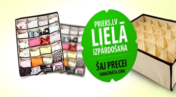 PIEGĀDE VISĀ LATVIJĀ! Auduma mini koferis ērtai un kārtīgai apakšveļas uzglabāšanai ar 50% atlaidi!