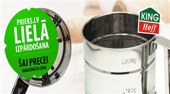PIEGĀDE VISĀ LATVIJĀ! Neticami! KingHoff sieta krūze miltiem ar 54% atlaidi!
