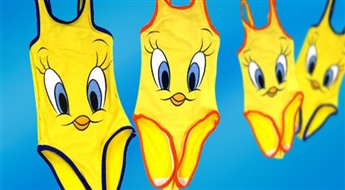 ДОСТАВКА ПО ВСЕЙ ЛАТВИИ! Купальники для девочек Tweety со скидкой!