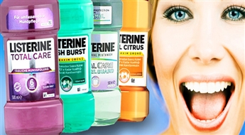 Антибактериальный ополаскиватель полости рта  (250 мл) „Listerine Fresh Burst” , „Total Care”  или „Cool Citrus”  всего за 2.13 EUR!