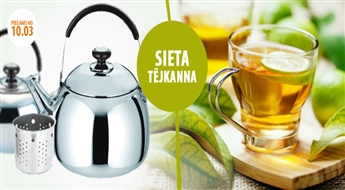 PIEGĀDE VISĀ LATVIJĀ! KingHoff sieta tējkanna īstiem tjas baudītājiem ar atlaidi!