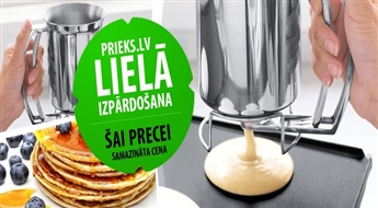 PIEGĀDE VISĀ LATVIJĀ! KingHoff dispensers pankūku šķidrai mīklai ar atlaidi!