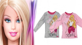 ДОСТАВКА ПО ВСЕЙ ЛАТВИИ! BARBIE топы для девочек 2-6 лет из 100% хлопка со скидкой!