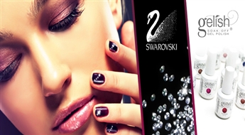 Tavas rokas mirdzums! Elegants manikīrs ar ilgnoturīgo pārklājumu Gelish un Swarovski kristāliem skaistumkopšanas kabinetā 'Skaisto Sajūtu Pietura” tikai 6,20Ls!