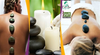 Masāža ar karstājiem akmeņiem (muguras vai visa ķermeņa) Activ & SPA , Fizio& SPA un centrā Shape ar atlaidi!