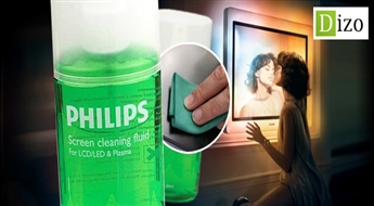 Средство для чистки Philips LCD плоского экрана (200 ml) со скидкой 51%! Надежная и эффективная чистка плоского экрана!