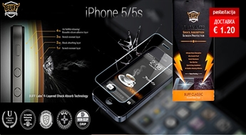 PIEGĀDE VISĀ LATVIJĀ! Triecienizturīgs aizsargs Tavam iphone 5/5S Buff Armor ar atlaidi!