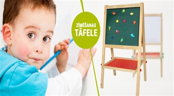 Tāfele zīmēšanai 3 in1 (krītiņi, marķieri, magnēti) ar atlaidi!