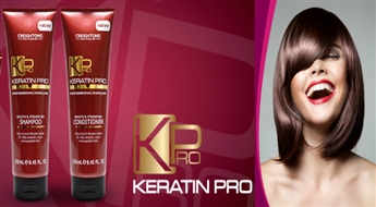 Профессиональная косметика Creightons из Англии: Keratin Pro шампун и кондиционер со скидкой