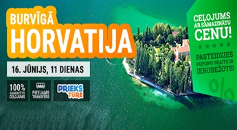 Burvīgā Horvātija! Brīnišķīgs atpūtas brauciens ar autobusu uz Horvātiju ar iespēju apmeklēt Bosniju un Herogovinu! 11 dienas.