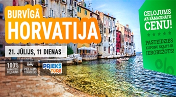 Burvīgā Horvātija! Brīnišķīgs atpūtas brauciens ar autobusu uz Horvātiju ar iespēju apmeklēt Bosniju un Herogovinu! 11 dienas.