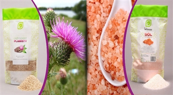 Dabīgs, smalkā maluma Himalaju rozā sāls (1 kg) vai mārdadžu sēklu milti (500 g)!