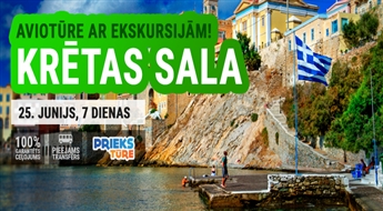 Krētas neparastais skaitums! Ekskursiju aviotūre! Lidojums + viesnīca + transfērs! 7 dienas!