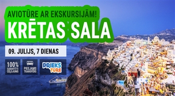 Krētas neparastais skaitums! Ekskursiju aviotūre! Lidojums + viesnīca + transfērs! 7 dienas.