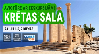 Krētas neparastais skaitums! Ekskursiju aviotūre! Lidojums + viesnīca + transfērs! 7 dienas!